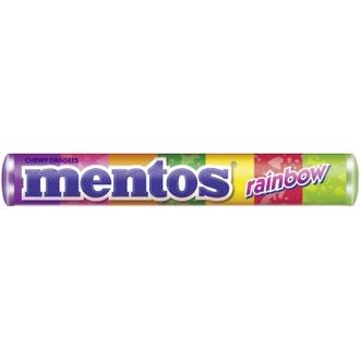 Mentos 37,5g Rainbow vesimeloni-mansikka-omena-appelsiini-greippi-vadelma-mustikka pastilli