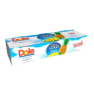 3x227/139g Dole Tropical Gold Pizzaan ja tacoihin sopivia pieniä ananaspaloja omassa mehussa 3-pack
