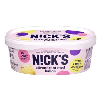 Nick\'s 850ml Sitruuna-vadelmajäätelö