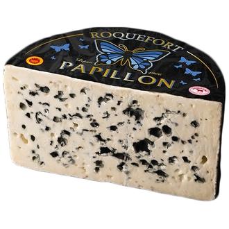 Papillon Roquefort noir coupe sinihomejuusto
