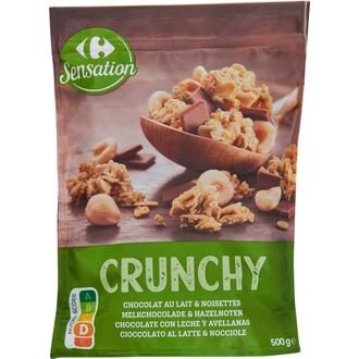 Carrefour Sensation Crunchy Chocolat au lait & noisettes muromysli 500 g