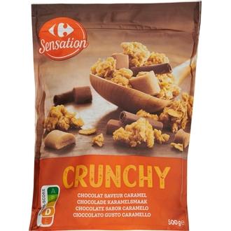 Carrefour Sensation Crunchy Chocolat saveur caramel muromysli 500 g