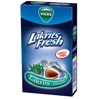 Vicks lakrits fresh kurkkupastilli 40g sokeriton