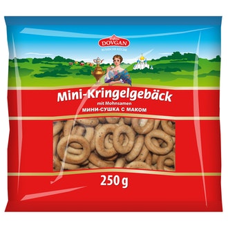 Vaniljanmakuiset mini-rinkelit, unikonsiemenillä 250g
