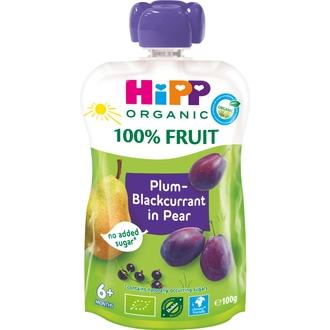 Hipp 100G Luomu Smoothie Päärynää, Luumua&Mustaherukkaa 4 Kk