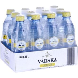12xVärska Lemon, sitruunanmakuinen mineraalivesi, hiilihapollinen 0,35L PACK PET