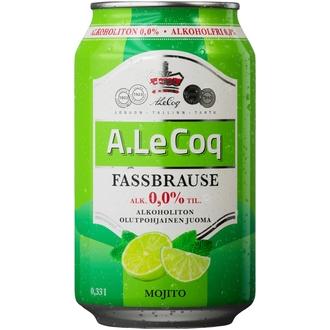 A. Le Coq Fassbrause 0,0 % Mojito 0,33 l tlk