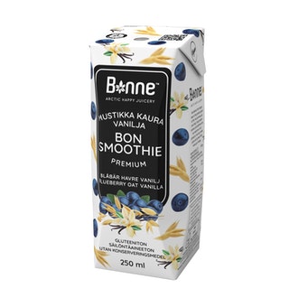 BonSmoothie mustikka-kaura-vanilja 250ml smoothie