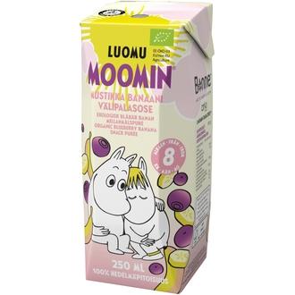 Moomin Luomu Mustikka Banaani Välipalasose 250Ml