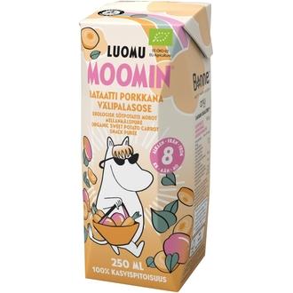 Moomin Luomu Bataatti Porkkana Välipalasose 250Ml