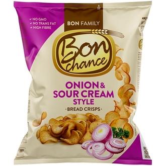 Bon Chance Hapankerma-Aromilla Ja Sipulimausteseoksella Maustettuja Leipälastuja 120G