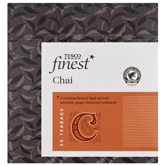 Tesco Finest Chai 50  T/Bgs 125G