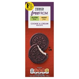 Tesco Free From 160G Suklaakeksit Vaniljanmakuisella Täytteellä