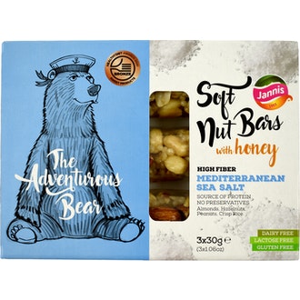 Jannis The Adventurous Bear pähkinäpatukka merisuola 3 x 30g