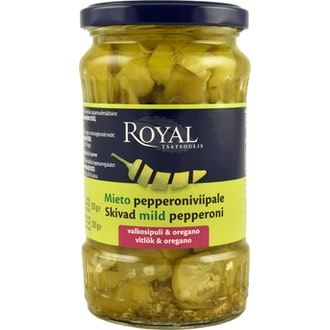 Royal viipaloitu pepperoni valkosipuli & oregano 350/200g