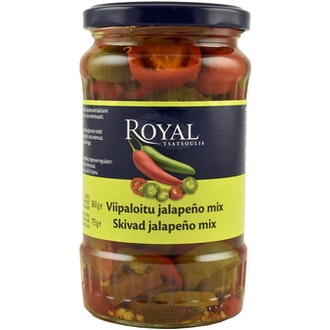 Royal 360/175g viipaloitu vihreä ja punainen jalapeno mix