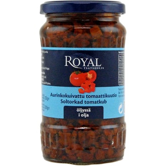 Royal 330/200g aurinkokuivattu tomaattikuutio öljyssä
