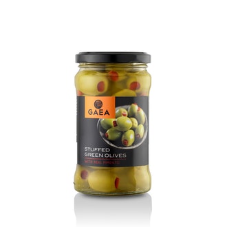 Gaea Punaisella paprikalla täytetyt vihreät oliivit 295g/170g