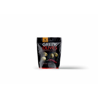 Gaea Kivetön vihreä oliivi marinoitu chilillä & mustapippurilla 150g