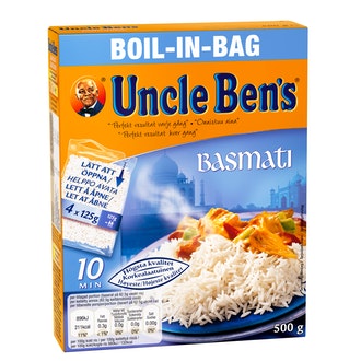Uncle Ben\'s basmatiriisi keitinpussissa 4x125g