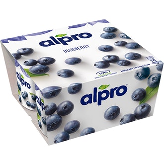 Alpro Hapatettu soijavalmiste, mustikka 4x125g
