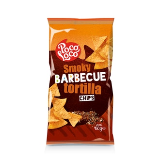 Poco loco smoky barbecue tortilla chips 450g maissilastu