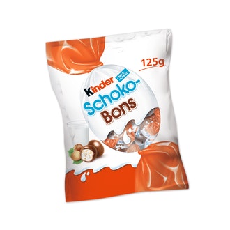 Kinder Schokobons maitosuklaata maitoisalla hasselpähkinärouhetäytteellä 125g