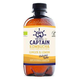 400ml The Gutsy Captain Kombucha Ginger Lemon, Inkiväärin ja sitruunan makuinen kombucha-juoma LUOMU