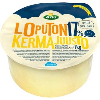 Arla Tolkuttomat Juustot Loputon 1 kg 17% kermajuusto