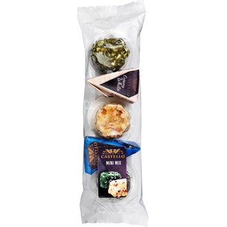 Arla Castello 5 x 20 g MiniMix sinihome 20g, valkohome 20g, ananas-, manteli 20g,  mustapippuri 20g, ruohosipuli 20g juustolajitelma