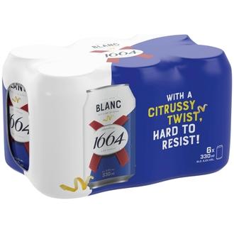 6-pack 1664 Blanc olut 5% tölkki 0,33 L