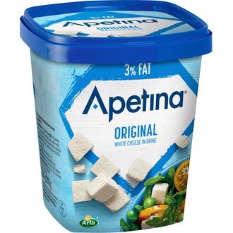 Apetina 430/200g 3% välimerellinen vähälaktoosinen juusto kuutioina