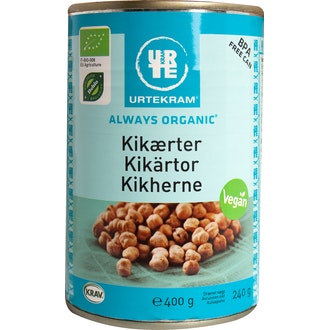Urtekram kikherne 400g/240g luomu