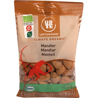 Urtekram Manteli 100g luomu