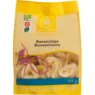 URTEKRAM Luomu Banaanilastu 200g