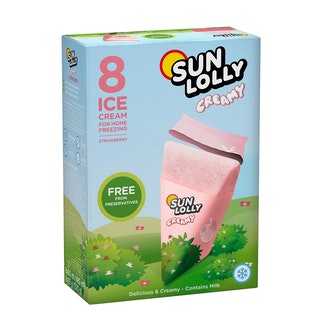 Sun Lolly 8x60ml/65g Creamy Strawberry