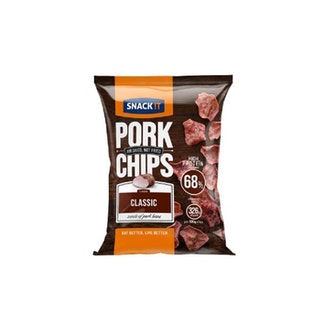 Snack it Pork chips classic ilmakuivatut lihalastut 25g