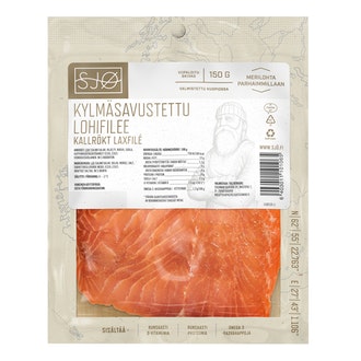 SJØ kylmäsavustettu lohifilee viipaleet 150g