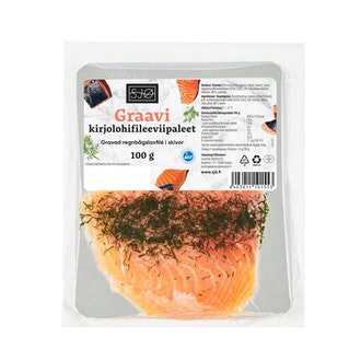 SJØ graavikirjolohifilee viipaleet 100g vak