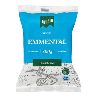 Kuusamon Juusto kevyt Emmentaljuusto 300g