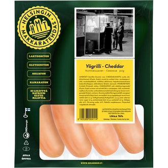 Helsingin Makkaratehdas Yögrilli cheddar 320g