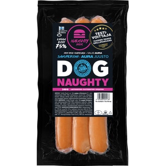 HMT Naughty BRGR DOG savupekoni aurajuusto grillimakkara 240g
