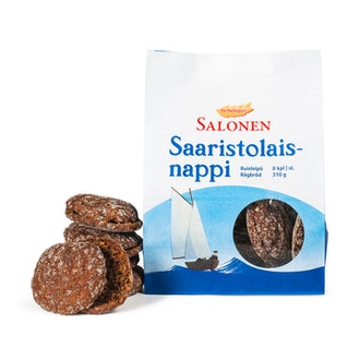 Perheleipuri Salonen Saaristolaisnappi 8/310g ruisleipä, halkaistu