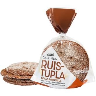 Perheleipuri Salonen Ruistupla 2/210 g ruisleipä, halkaistu