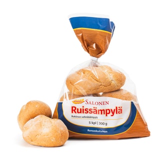Perheleipuri Salonen Ruissämpylä 5/300g rukiinen vehnäsämpylä