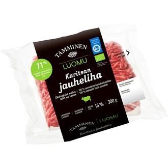 Tamminen luomukaritsan jauheliha 15% 300g