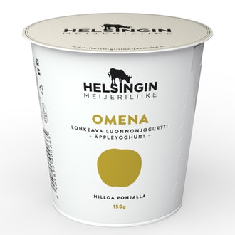 Helsingin Meijeriliike luonnonjogurtti 150g omena
