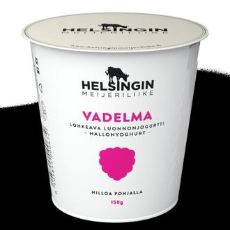 VADELMA - Lohkeava luonnonjogurtti 150g
