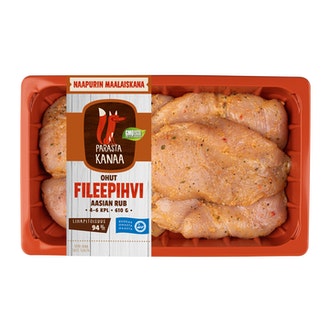 Naapurin Maalaiskanan ohuet fileepihvit Asian rub 610g