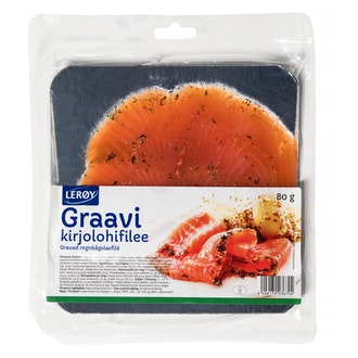 Lerøy ruodoton viipaloitu graavi kirjolohifilee 80g